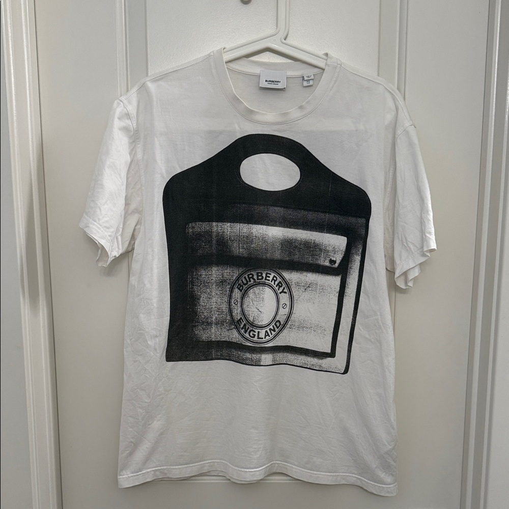 Burberry White Graphic T-Shirt